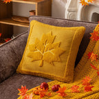 Cushion Cover | Sculptural Raised Embroidery & Machine-Washable | 18 x 18 in