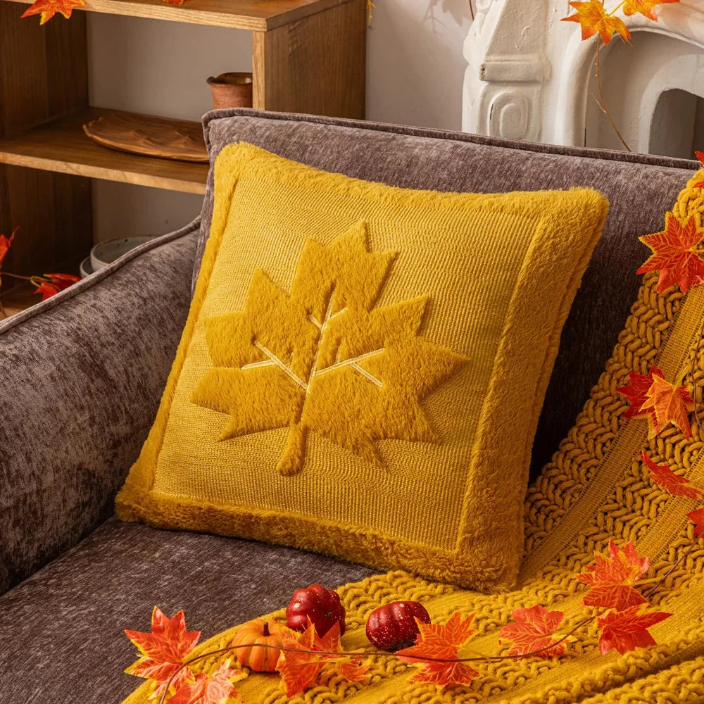 Cushion Cover | Sculptural Raised Embroidery & Machine-Washable | 18 x 18 in