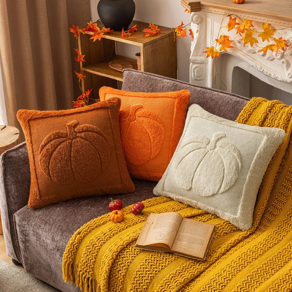 Cushion Cover | Sculptural Raised Embroidery & Machine-Washable | 18 x 18 in
