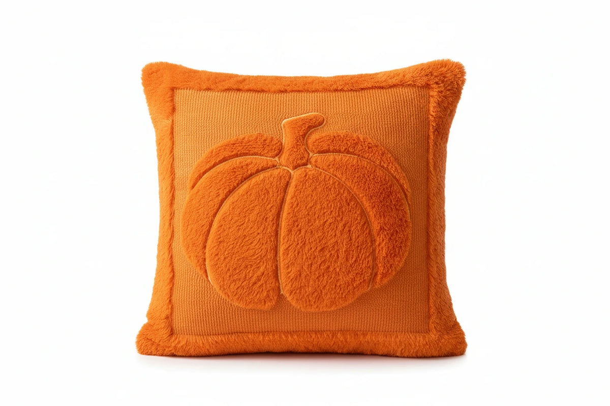 Cushion Cover | Sculptural Raised Embroidery & Machine-Washable | 18 x 18 in
