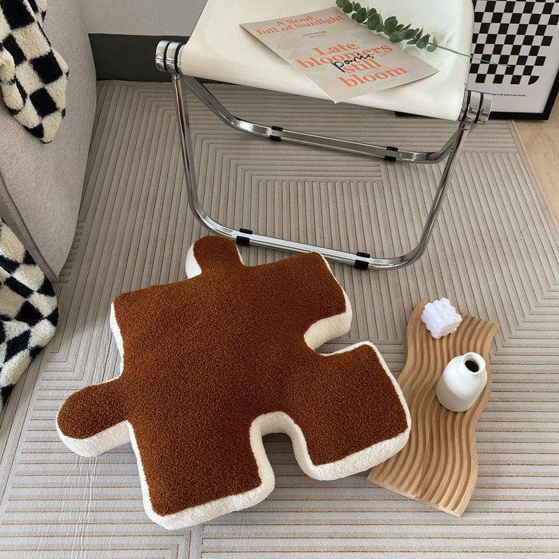 Cushion | Puzzle-Shaped Soft Fleece | 55 × 55 cm