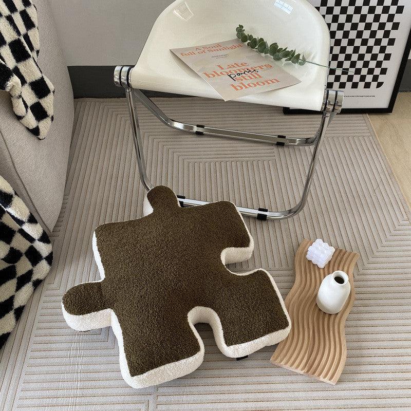 Cushion | Puzzle-Shaped Soft Fleece | 55 × 55 cm