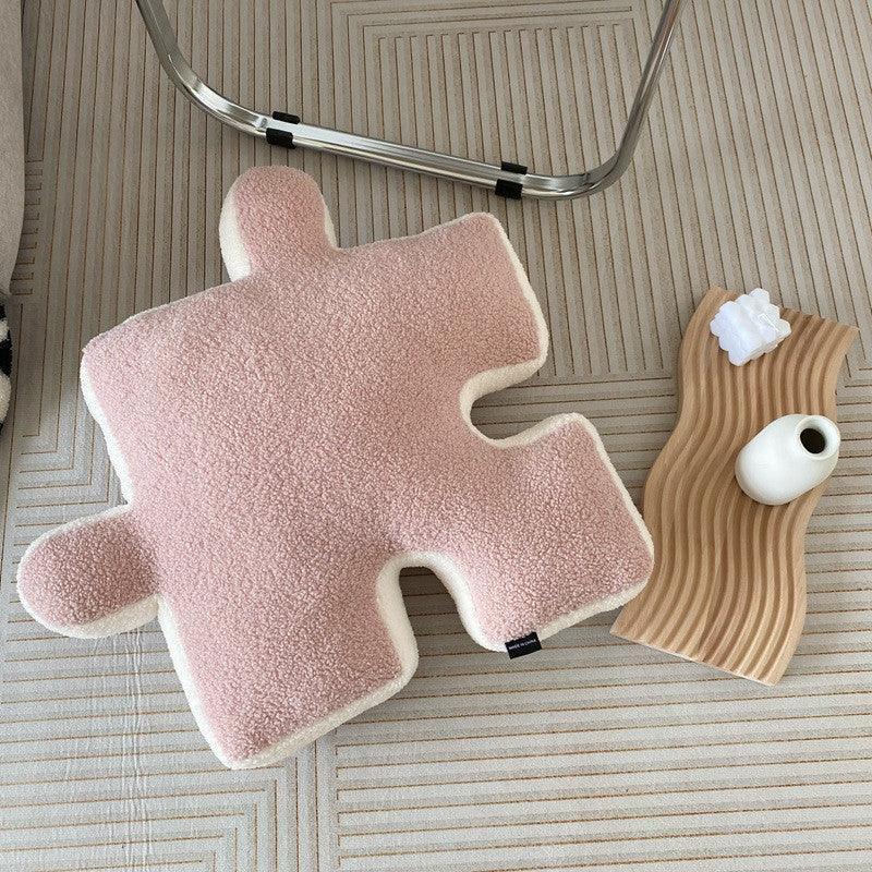 Cushion | Puzzle-Shaped Soft Fleece | 55 × 55 cm