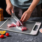 Cutting Board | Double-Sided Stainless Steel | Non-Slip & Scratch-Resistant