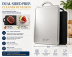 Cutting Board | Dual-Sided Stainless Steel & Textured Surfaces