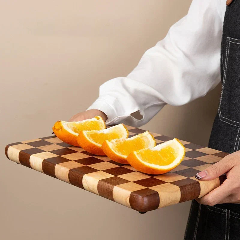 Cutting Board | Solid Wood Checkerboard Design