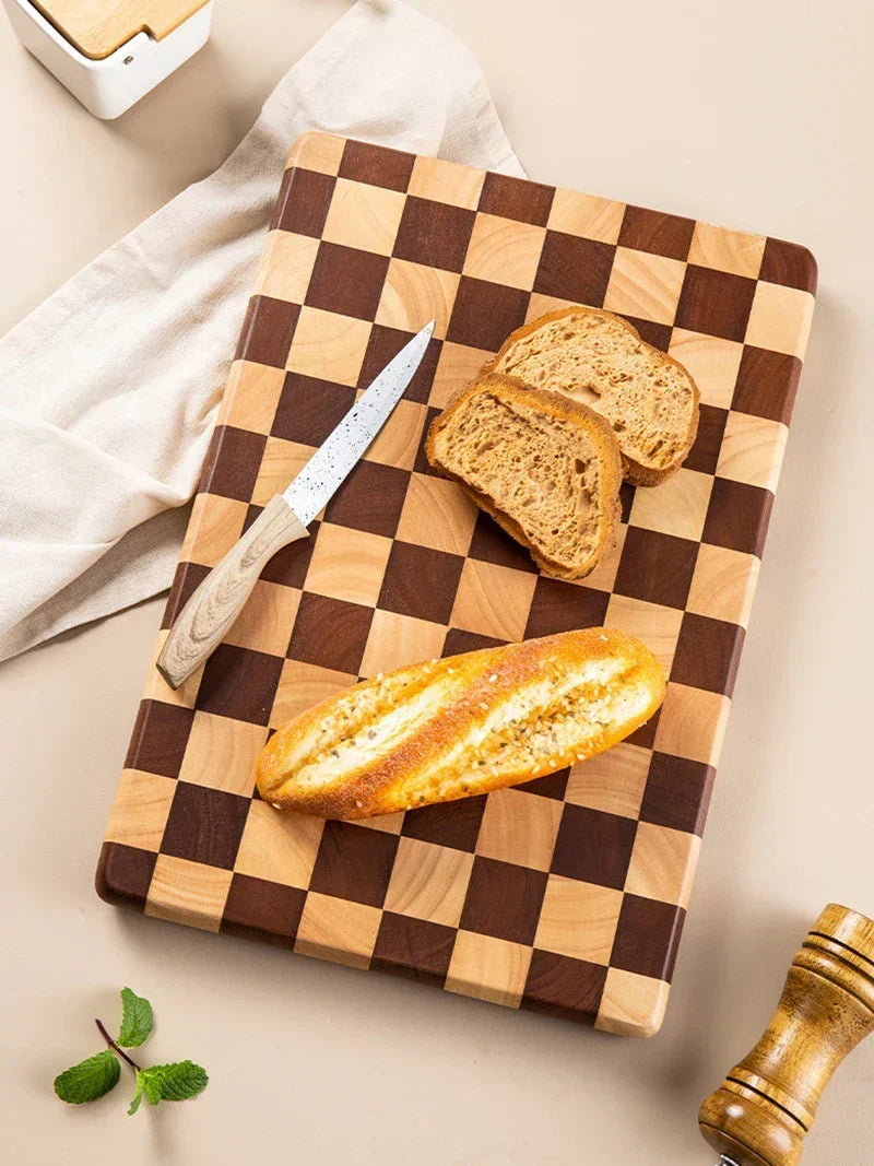 Cutting & Serving Board | Acacia Wood & Non-Slip Base | 3 Sizes