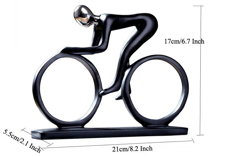 Cyclist Sculpture | Durable Resin & Waterproof | Intricate Detail
