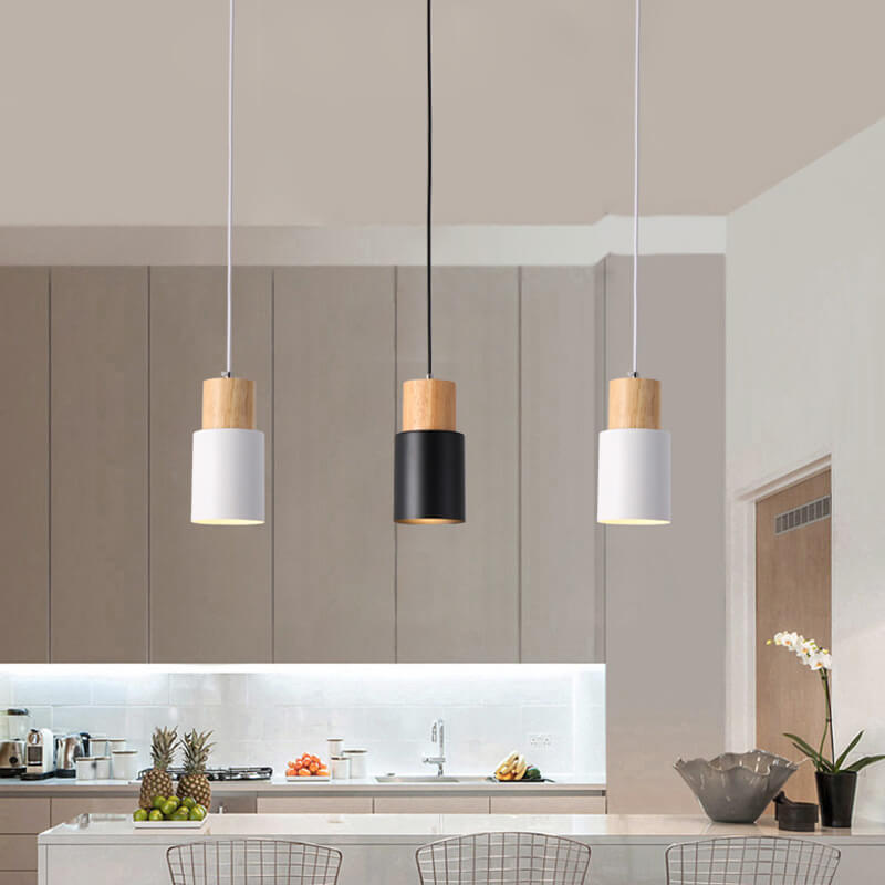 Pendant Light | Nordic Cylinder Aluminum Shade | Warm LED