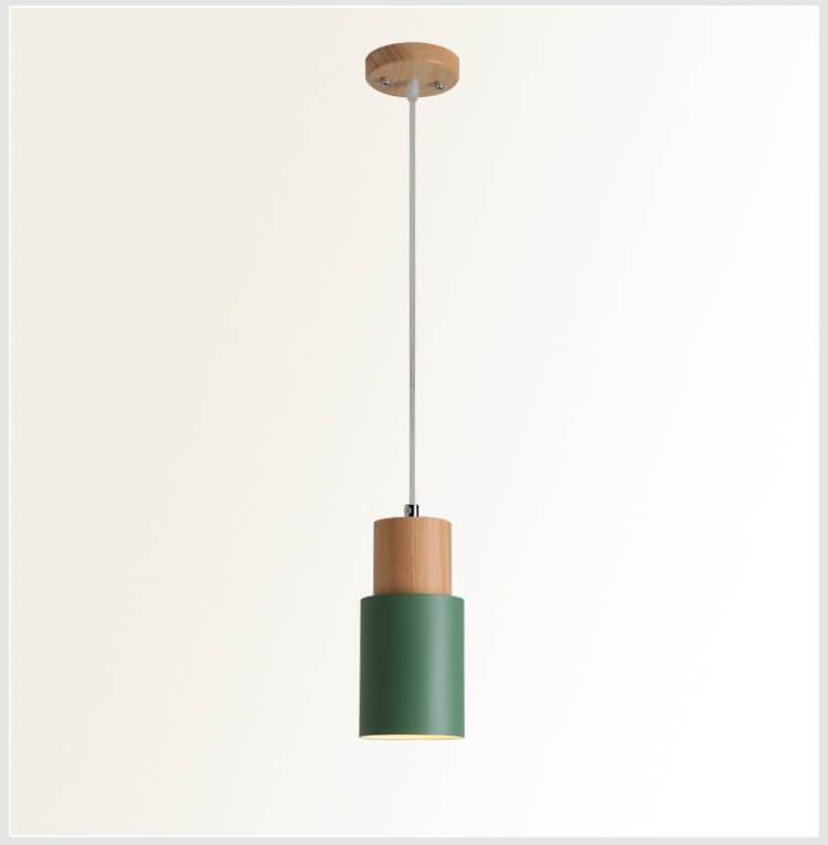 Pendant Light | Nordic Cylinder Aluminum Shade | Warm LED