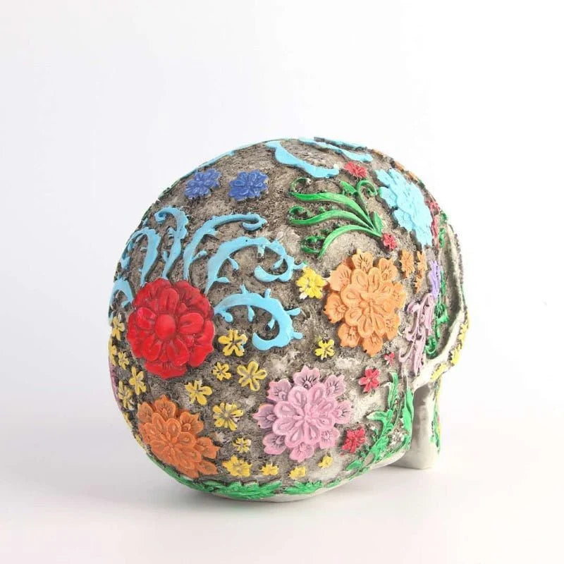 Day Of The Dead Skull Statue | Vibrant Hand-Painted & Durable
