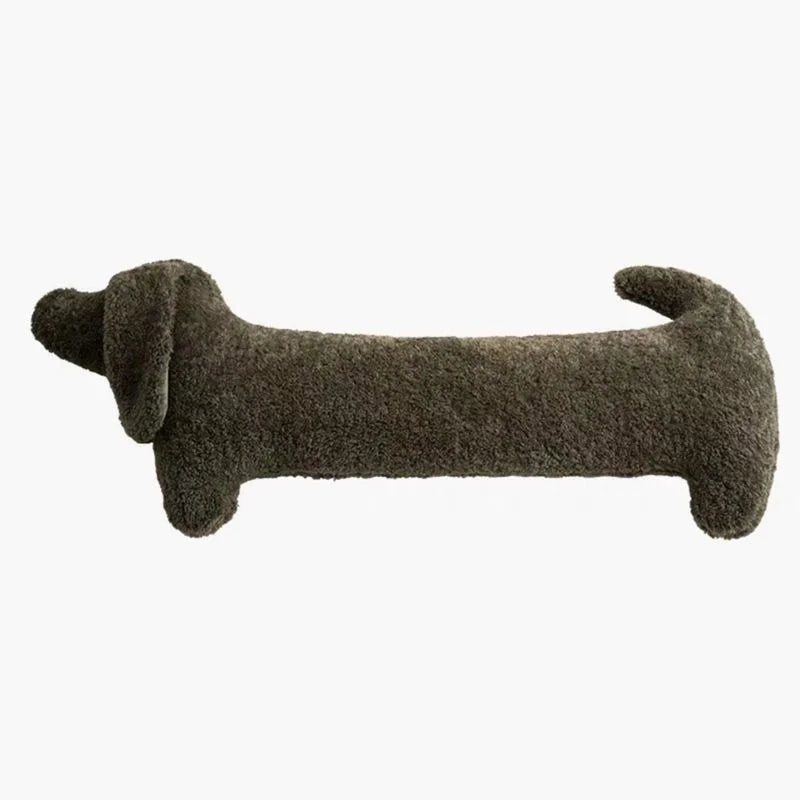 Decorative Cushion | Dachshund-Shaped Bouclé Fabric | 68 cm