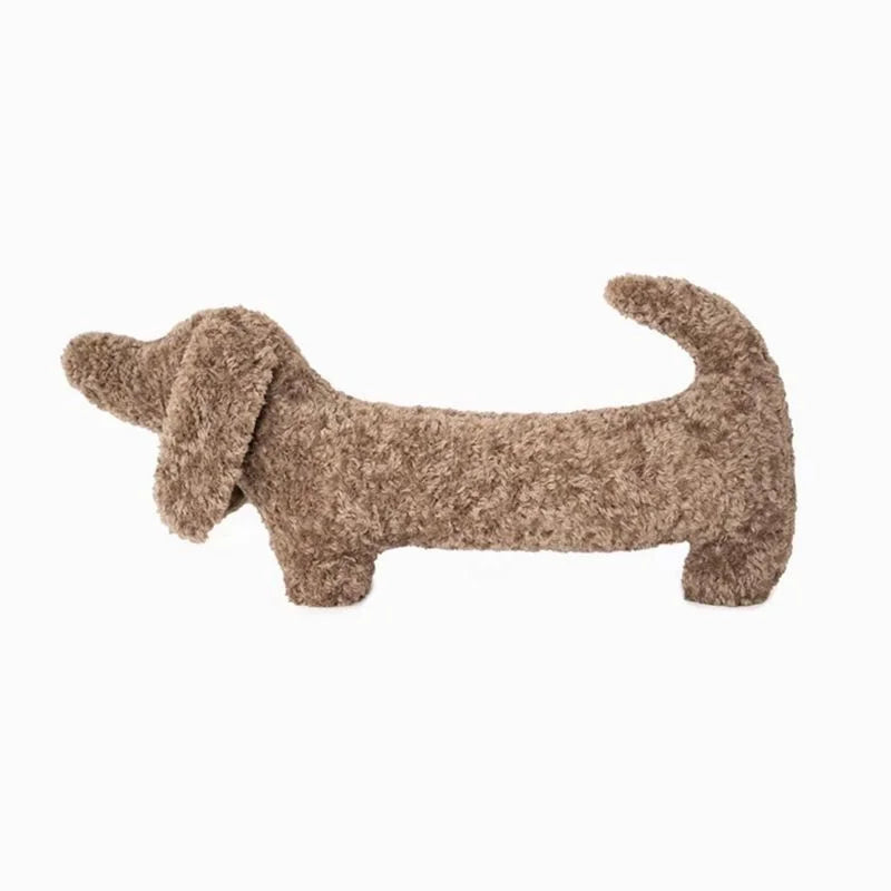 Decorative Cushion | Dachshund-Shaped Bouclé Fabric | 68 cm