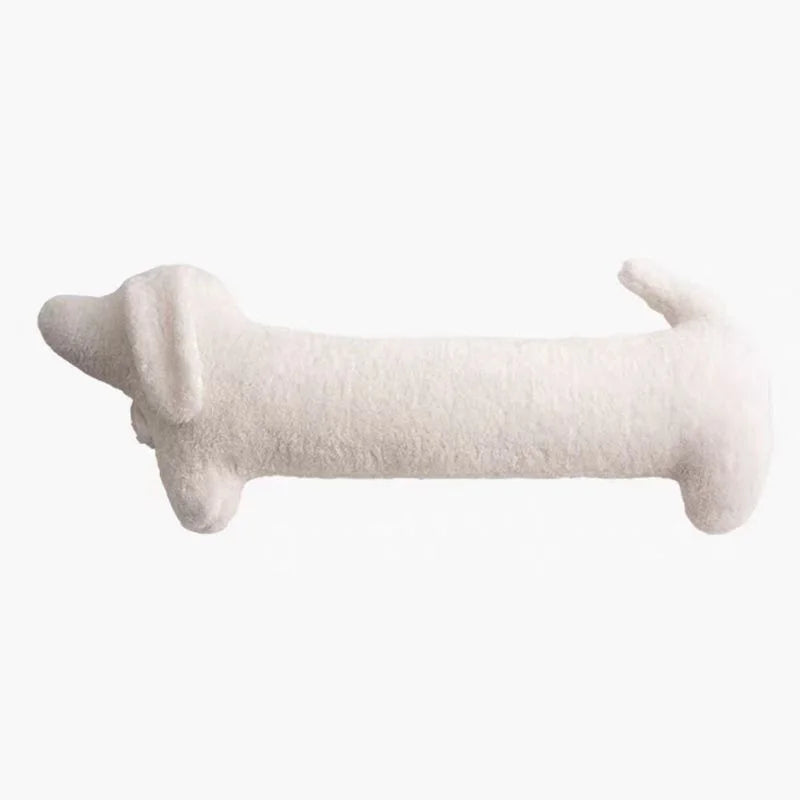 Decorative Cushion | Dachshund-Shaped Bouclé Fabric | 68 cm