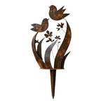 Decorative Garden Fence | Sturdy Iron & Bird-Flower Motif | 35 x 13.5 & 45 x 18 cm