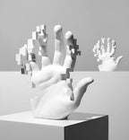 Decorative Hand Figure | Modern Mosaic Natural Resin