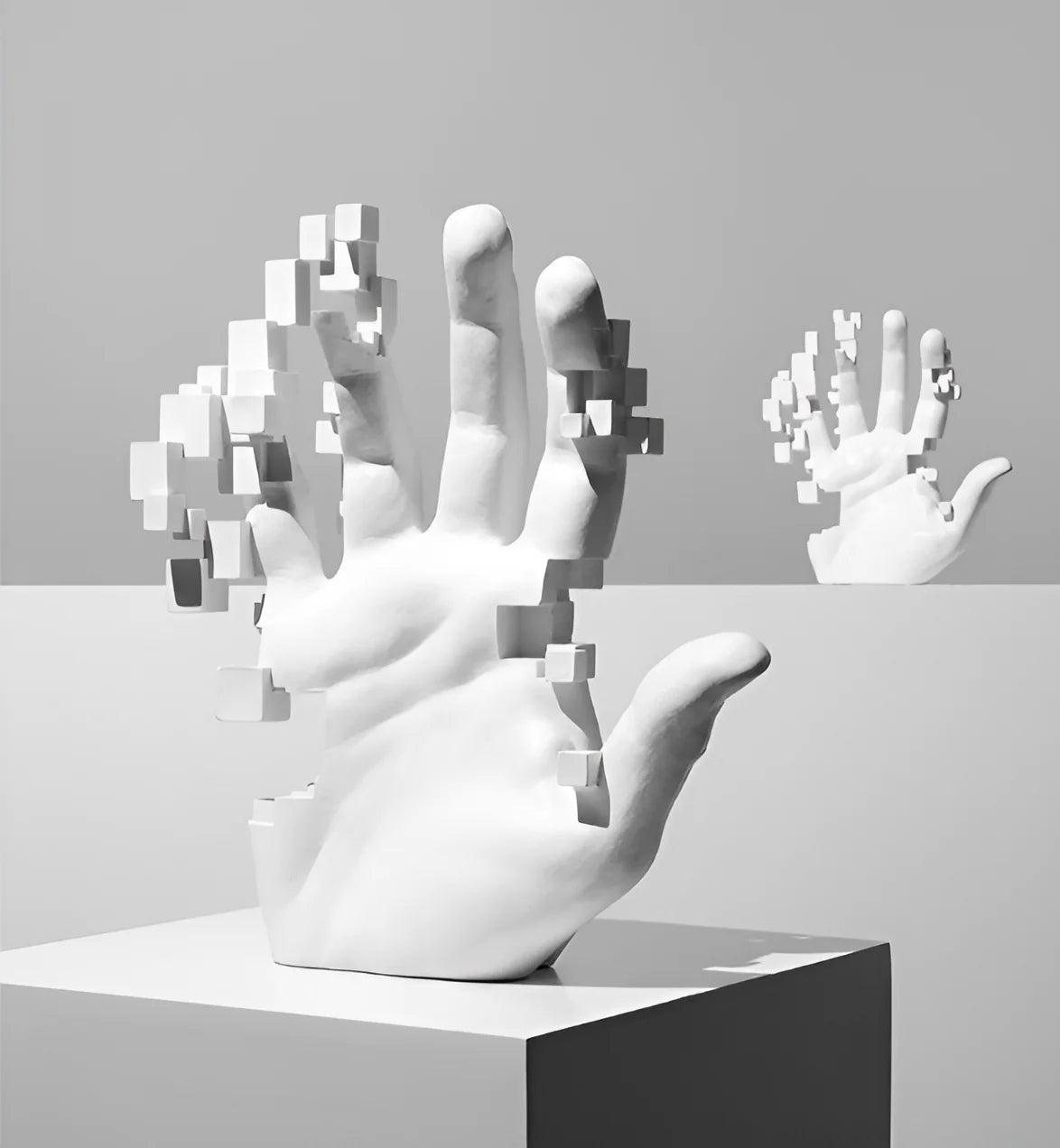 Decorative Hand Figure | Modern Mosaic Natural Resin