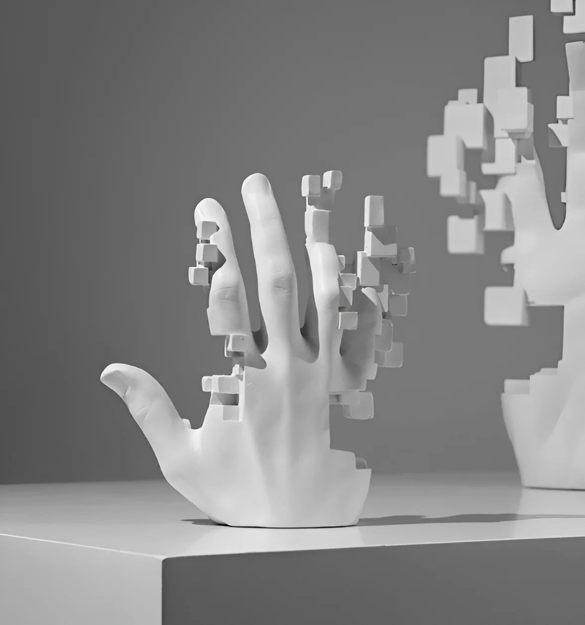 Decorative Hand Figure | Modern Mosaic Natural Resin