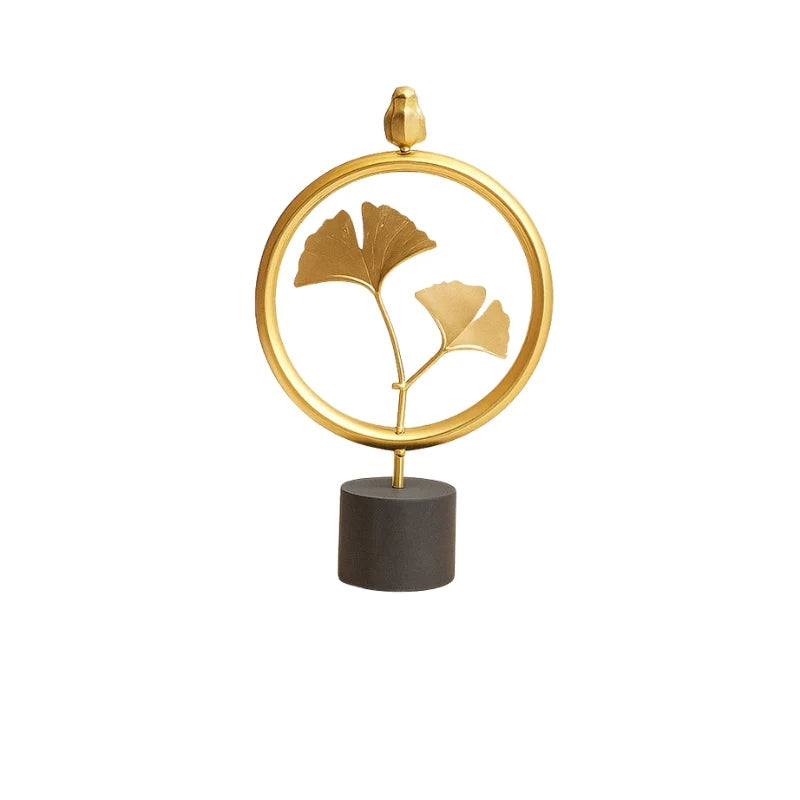 Decorative Leaf Sculpture | Ribbed Fan Design & Stable Base