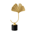 Decorative Leaf Sculpture | Ribbed Fan Design & Stable Base