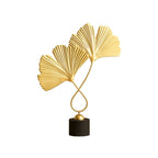 Decorative Leaf Sculpture | Ribbed Fan Design & Stable Base