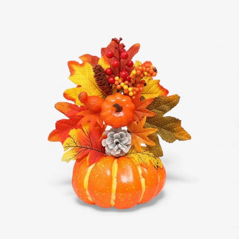 Decorative Ornament | Pumpkin-Inspired Resin | Indoor Tabletop