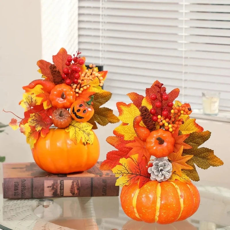 Decorative Ornament | Pumpkin-Inspired Resin | Indoor Tabletop