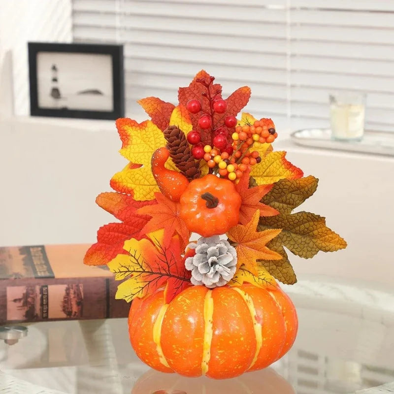 Decorative Ornament | Pumpkin-Inspired Resin | Indoor Tabletop