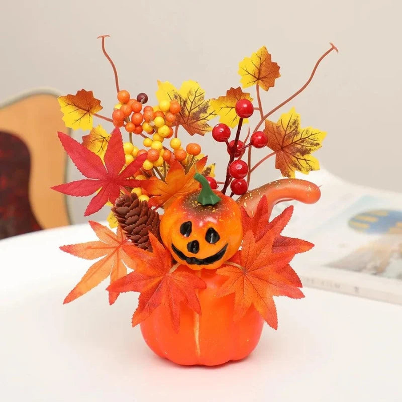Decorative Ornament | Pumpkin-Inspired Resin | Indoor Tabletop