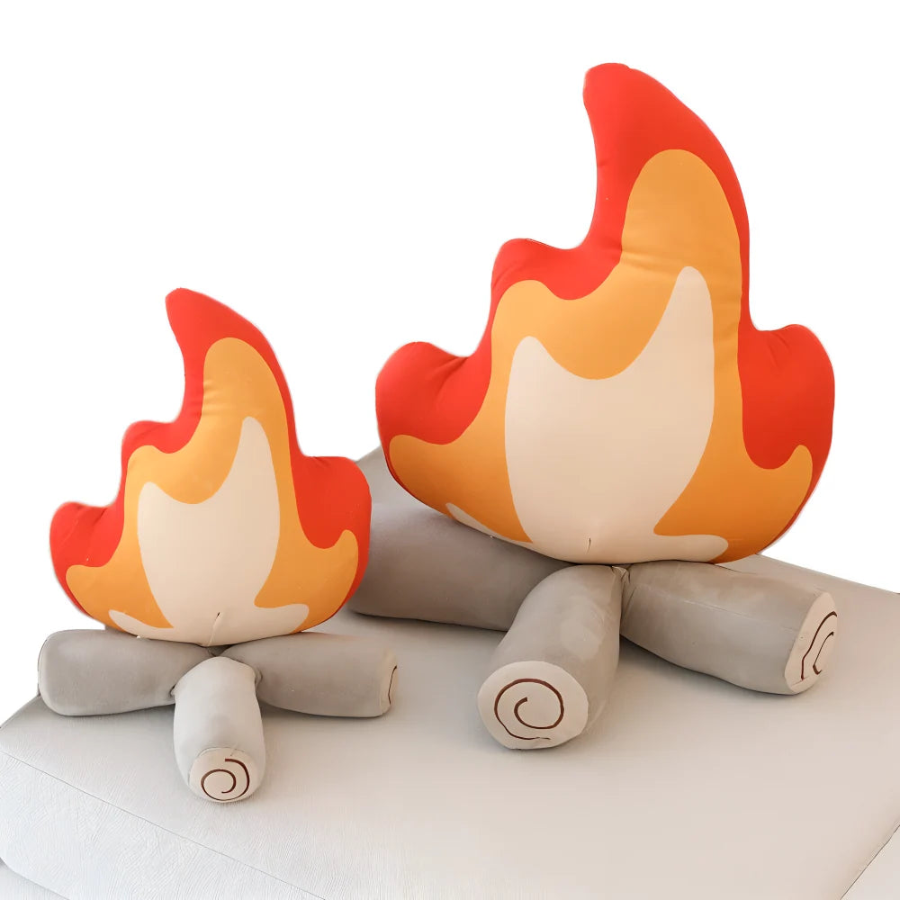 Decorative Pillow | Campfire Design & Plush Fill | Two Sizes