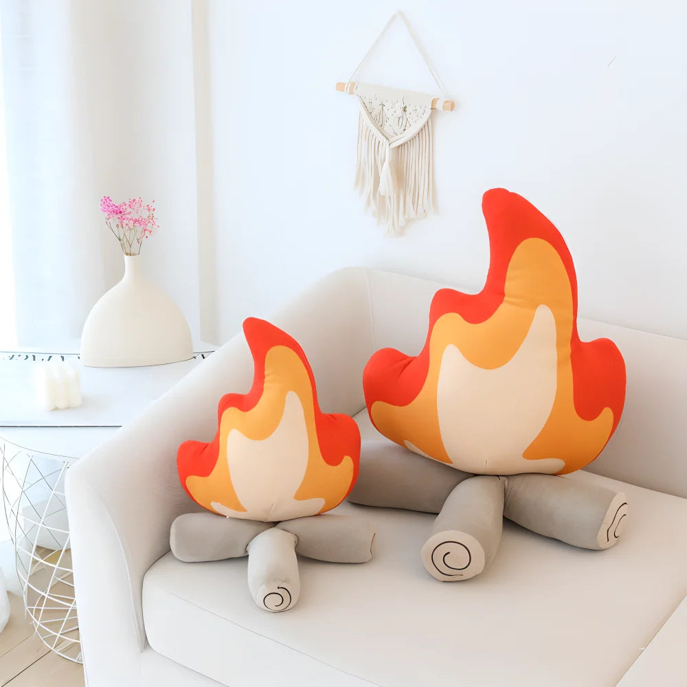 Decorative Pillow | Campfire Design & Plush Fill | Two Sizes