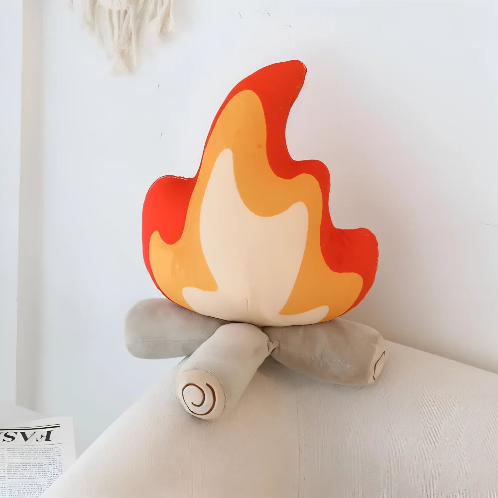 Decorative Pillow | Campfire Design & Plush Fill | Two Sizes