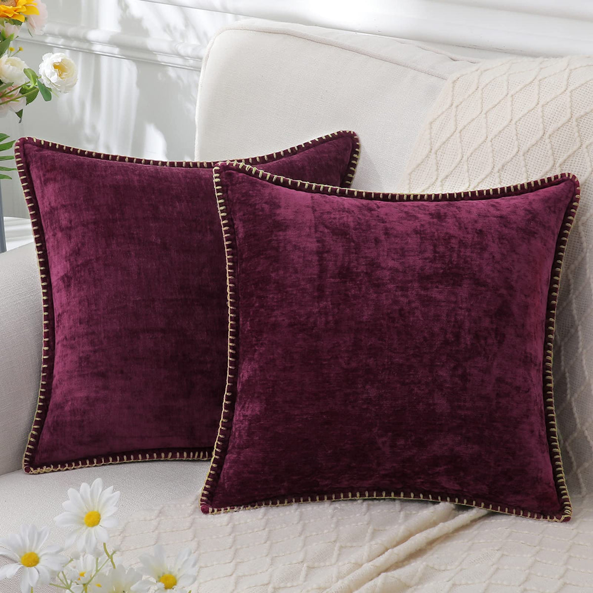 Decorative Pillow | Soft Chenille & Machine Washable | Multiple Sizes