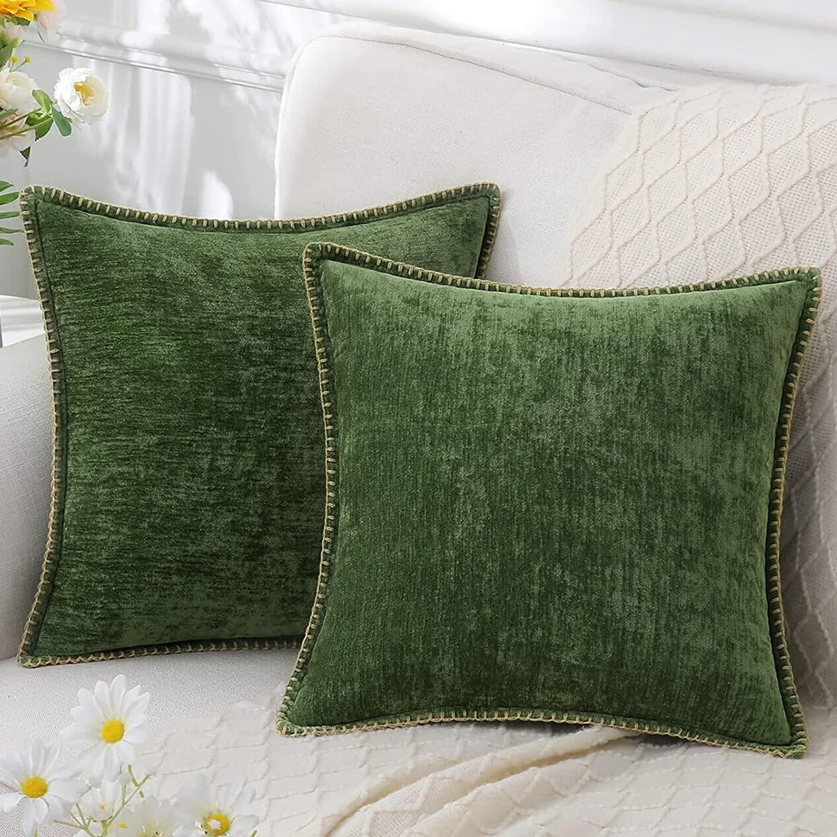 Decorative Pillow | Soft Chenille & Machine Washable | Multiple Sizes