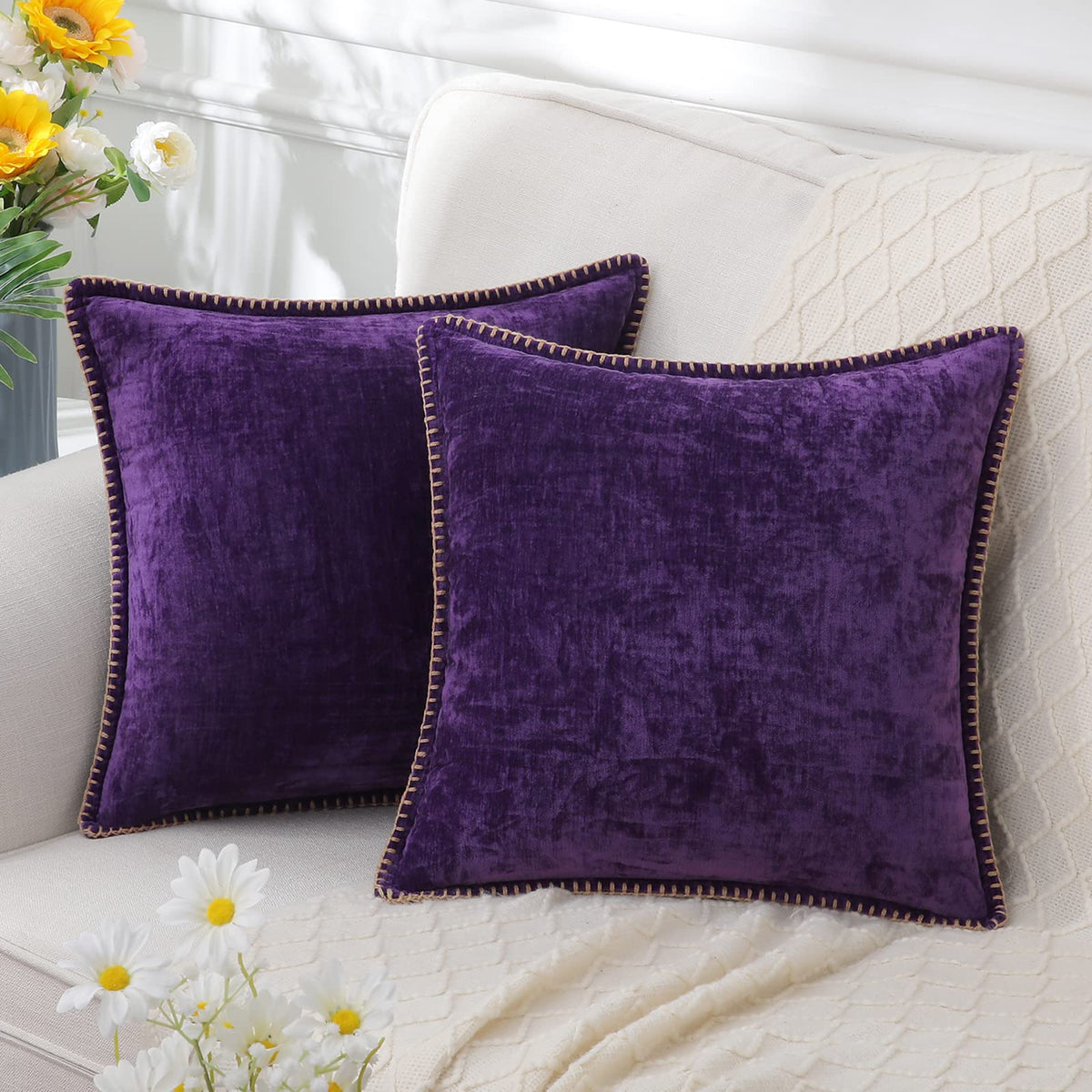 Decorative Pillow | Soft Chenille & Machine Washable | Multiple Sizes