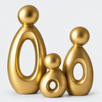 Decorative Sculpture Set | Matte Resin Minimalist & Neoclassical | 3-Piece
