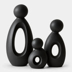 Decorative Sculpture Set | Matte Resin Minimalist & Neoclassical | 3-Piece