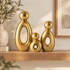 Decorative Sculpture Set | Matte Resin Minimalist & Neoclassical | 3-Piece