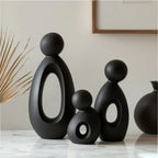 Decorative Sculpture Set | Matte Resin Minimalist & Neoclassical | 3-Piece