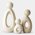 Decorative Sculpture Set | Matte Resin Minimalist & Neoclassical | 3-Piece