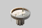 Decorative Stand | Hand-Polished Faux Travertine | Display & Serving