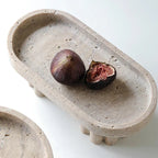 Decorative Stand | Hand-Polished Faux Travertine | Display & Serving
