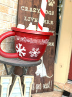 Decorative Storage Container | Giant Hot Cocoa Cup Design | Removable Lid