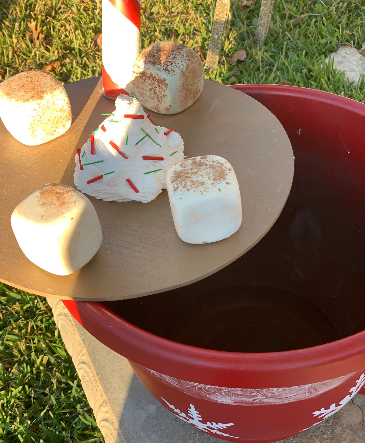 Decorative Storage Container | Giant Hot Cocoa Cup Design | Removable Lid