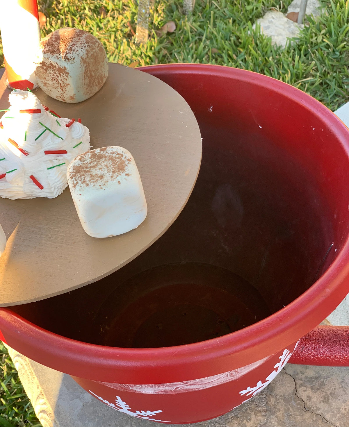 Decorative Storage Container | Giant Hot Cocoa Cup Design | Removable Lid
