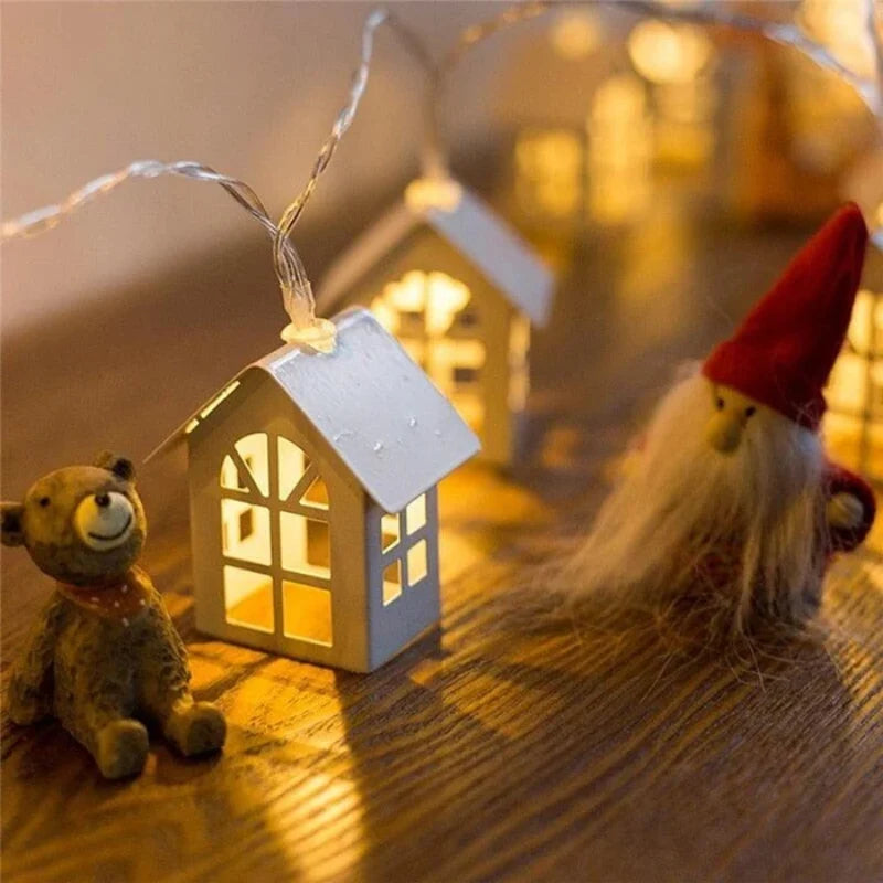 Decorative String Lights | 3D Solid Wood & Warm Glow