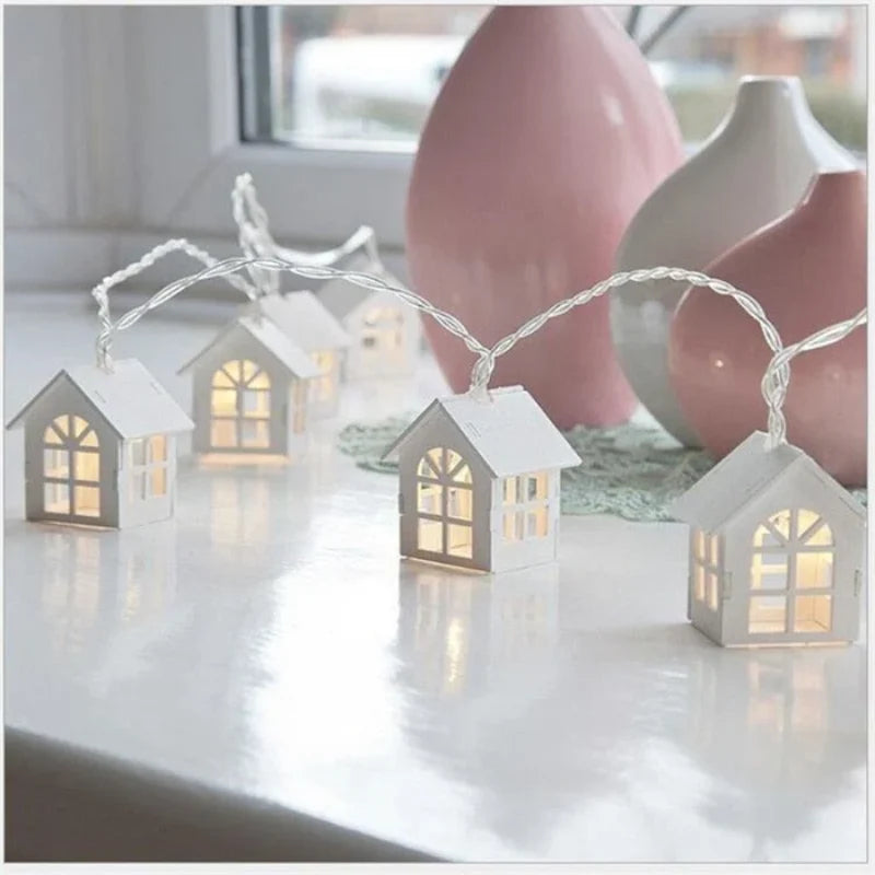 Decorative String Lights | 3D Solid Wood & Warm Glow