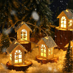 Decorative String Lights | 3D Solid Wood & Warm Glow