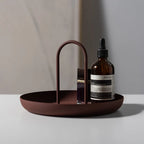 Decorative Tray | Minimalist Round Aluminum Alloy & ABS | 20 x 13 cm