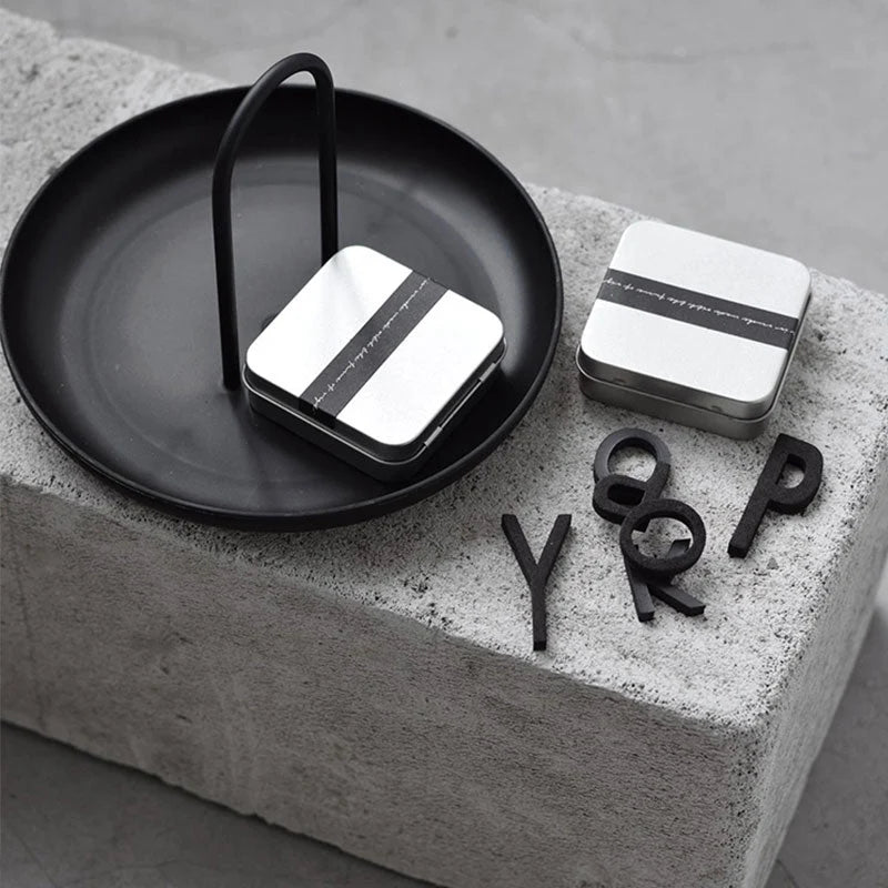 Decorative Tray | Minimalist Round Aluminum Alloy & ABS | 20 x 13 cm